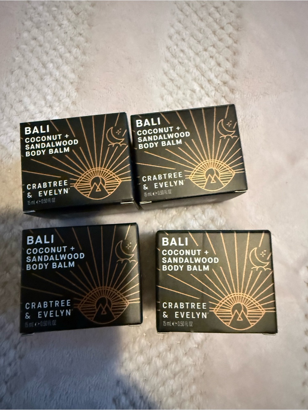Crabtree & Evelyn Bali Coconut + Sandalwood Body Balm — Black & Gold